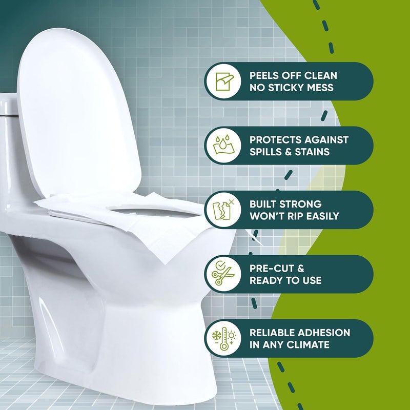 Hygeline Pack 100 Disposable Toilet Seat Covers Flushable 100% Biodegradable Paper Material | Travel Toilet Seat Covers for Adults and Potty Training, Premium Toilet Seat Liners for Public Restrooms - Image 3